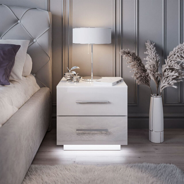 Varonique 2 Drawer Bedside Table
