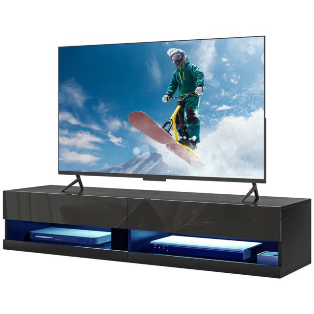 "Floating TV Unit, Wall Mounted TV Cabinet For Tvs Up To 65"""