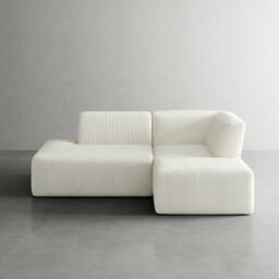 Berlare 3 - Piece Upholstered Corduroy Modular Sectional Sofa Set with Removable Ottoman – Fully Compressed, No Assembly Required