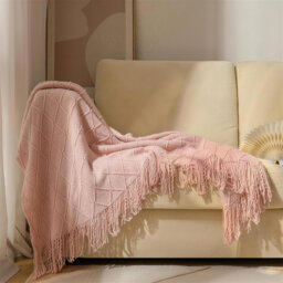 Acrylic Tassel Throw Blanket.