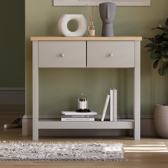 Beacsfield 2 Drawer Console Table Hallway & Living Room Furniture Shaker Style