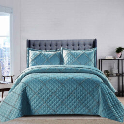 Dez Polyester Geometric Shapes Bedspread with Pillow Shams Included