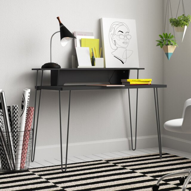 Adkison Metal Base Writing Desk