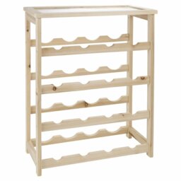 Floor Wine Bottle Rack in Beige