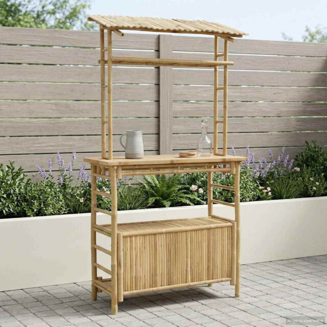 Rectangle Outdoor Bar Table - 110 cm W 50 cm D