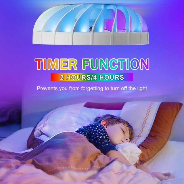 RGB ceiling fan with lighting, dimmable ceiling light with fan, quiet, RGB ceiling light with fan, fan with remote control