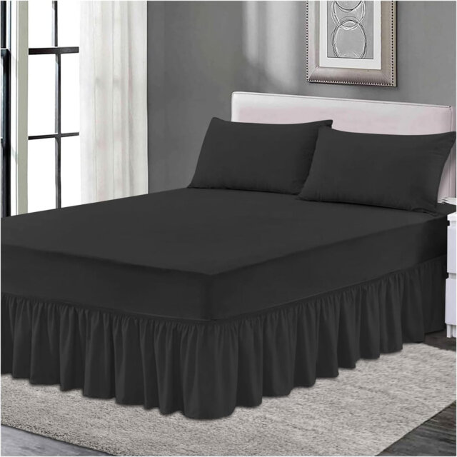 Premium Cotton Blend Plain Dyed Valance Sheet - Soft Durable and Breathable Luxury Bed Sheet for Ultimate Comfort