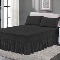 Premium Cotton Blend Plain Dyed Valance Sheet - Soft Durable and Breathable Luxury Bed Sheet for Ultimate Comfort