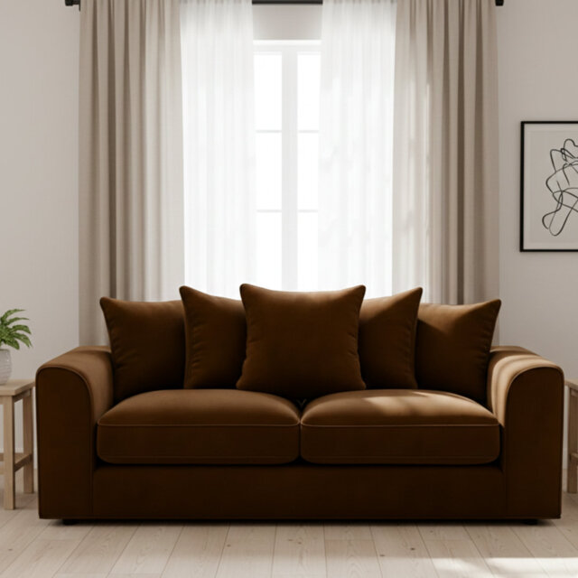 3 Seater Velvet Sofa