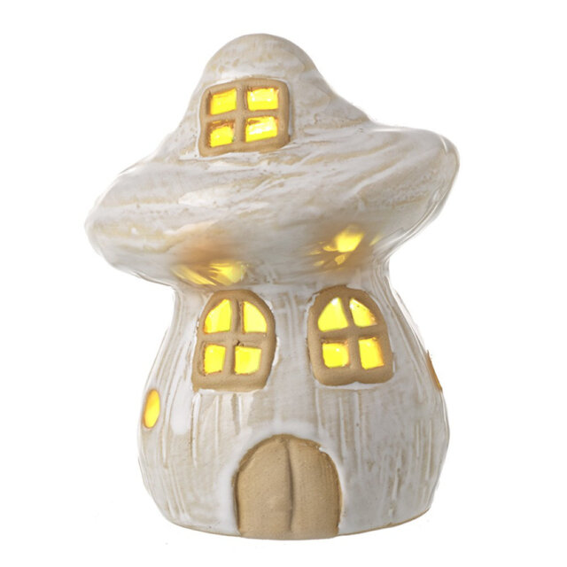 Light Up Mushroom House Ornament