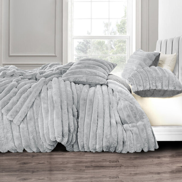 Polyester Solid Colour Duvet Cover Set