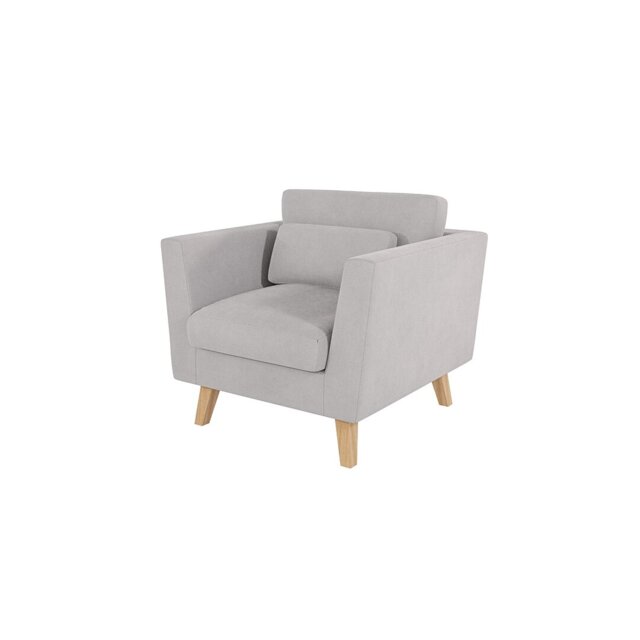 Armchair with Wooden Legs In Scandinavian Style