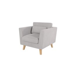 Armchair with Wooden Legs In Scandinavian Style