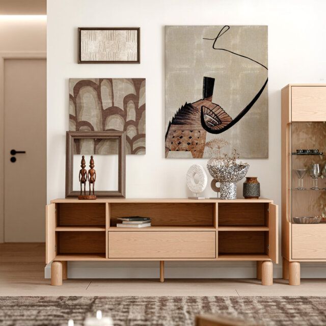 "Unfinished for TVs up to 75"" with Fireplace Included"