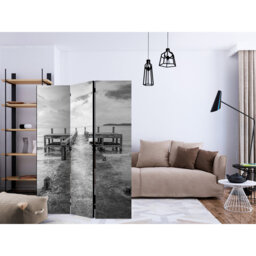 Hagit 135cm W x 172cm H 3 - Panel Solid Wood Folding Room Divider