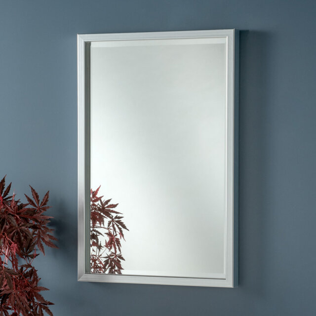 Airil Solid Wood Rectangle Wall Mirror