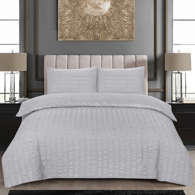 Polyester Solid Colour Duvet Cover Set