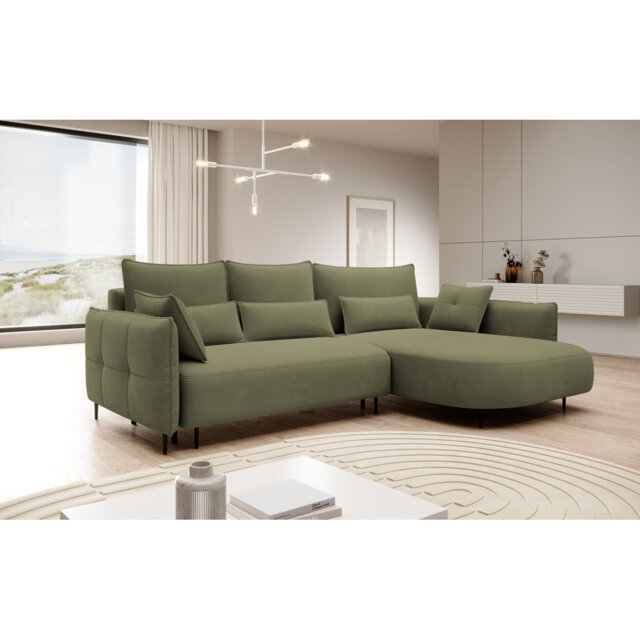 Bairo 3 Seater Fabric Reclining Sofa & Chaise