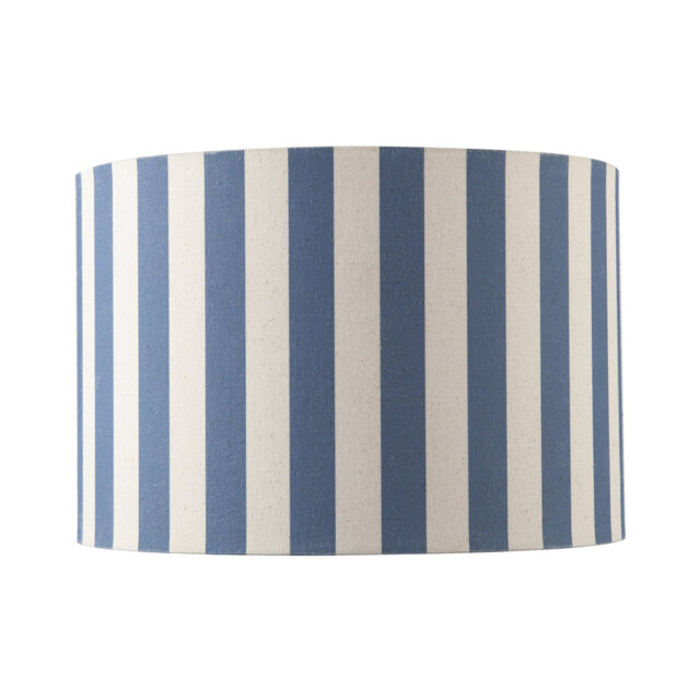 Linen Striped Lamp Shade With Fabric Inner By