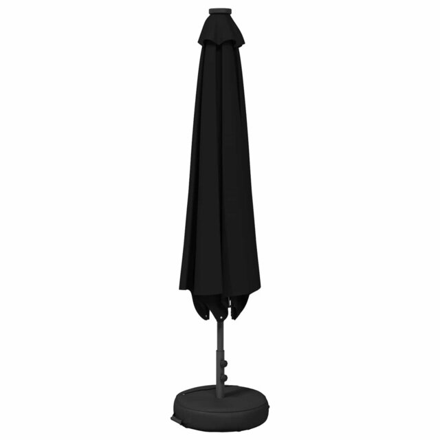 Garden Parasol With LED Lights Polyester Outdoor Shade Patio Umbrella