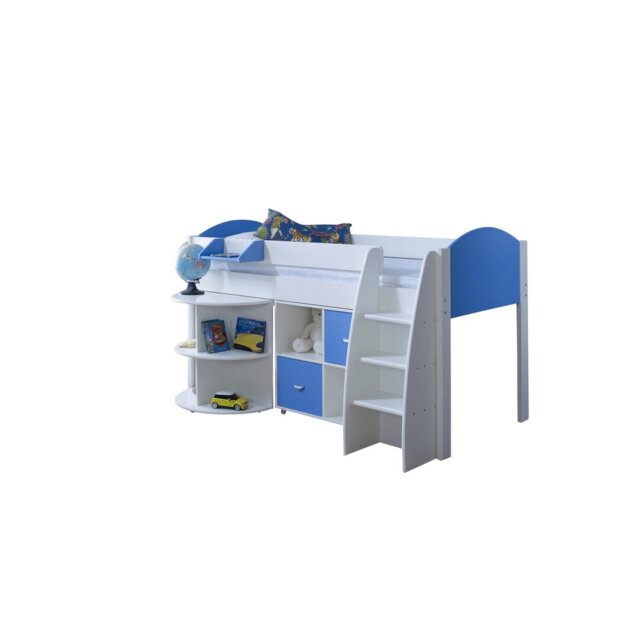 Juliana European Single (90 x 200cm) Mid Sleeper Loft Bed Bed with Built-in-Desk