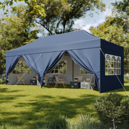 Pop Up Gazebo with Sides Waterproof Outdoor Canopy with Wheeled Carry bag Heavy Duty Instant Shelter for Garden Party BBQ