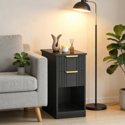 30cm W Manufactured Wood Bedside Table