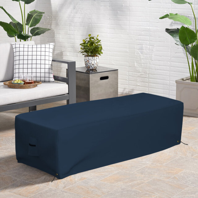 Heavy Duty Multipurpose Outdoor Rectangle FirePit Cover, Durable UV Resistant Patio Waterproof Cover