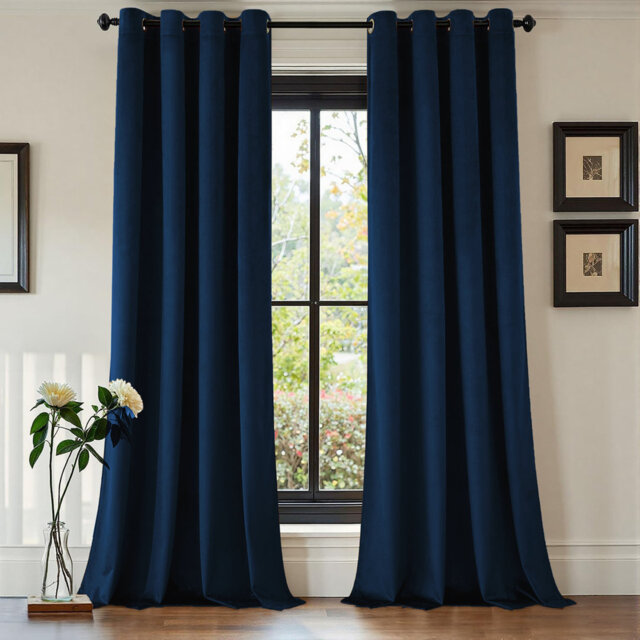 Luxury Crushed Velvet Eyelet sheer Curtain
