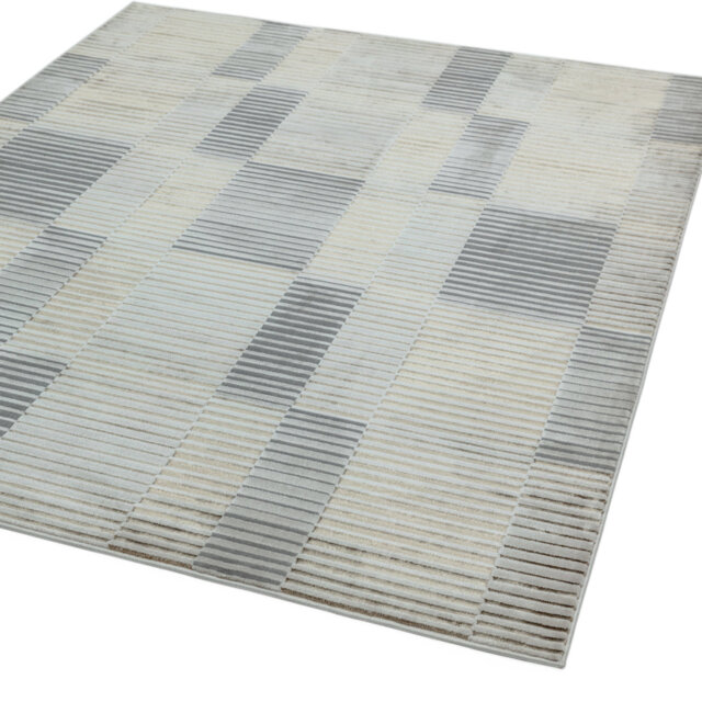 Aurora AU14 Ripple Metallic Beige Area Rug