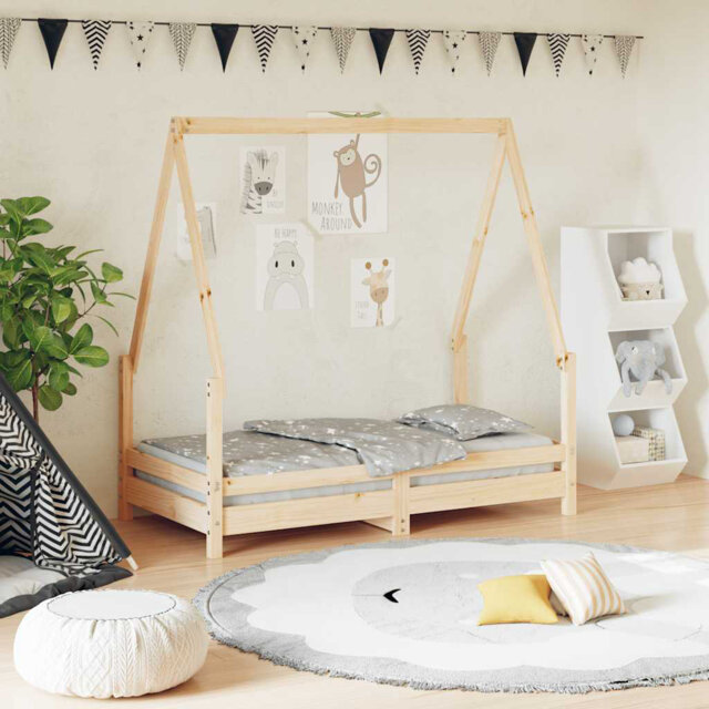 Kids Bed Frame Solid Wood Pine