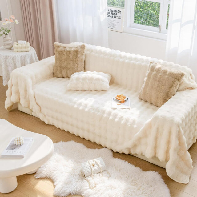 Fabric Box Cushion Sofa Slipcover