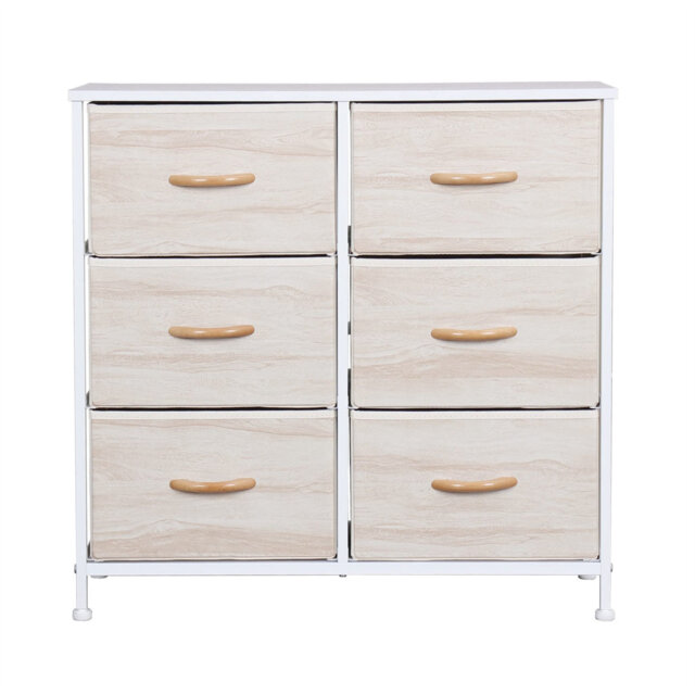 Chest Of Drawers, 6 Drawers, Wooden Top