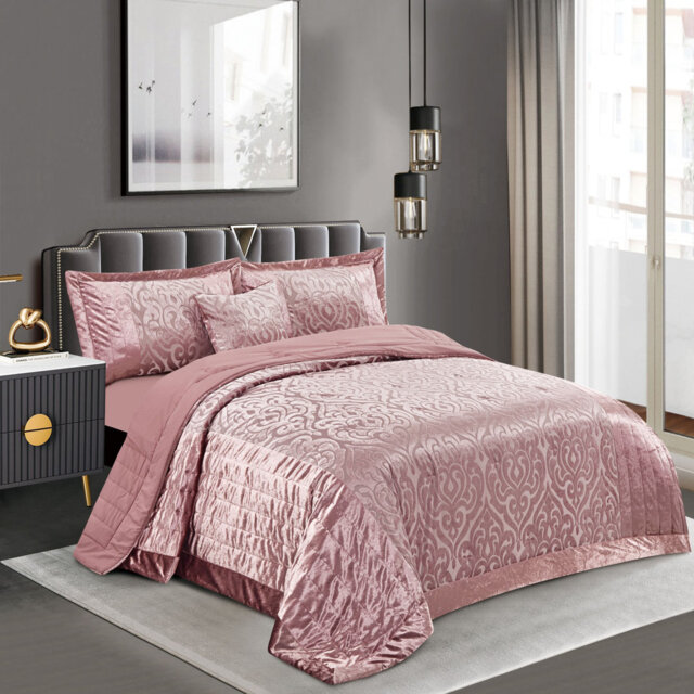 Bradwood Polyester No Pattern Bedspread with Pillow Shams Included