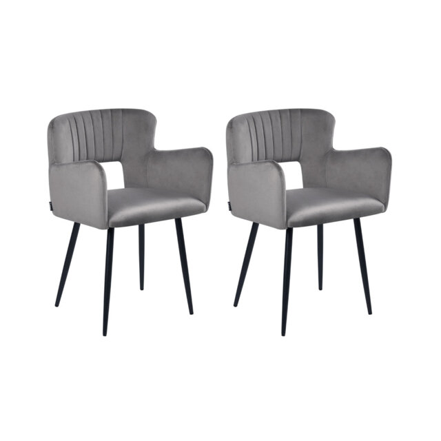 SANILAC 46cm H Velvet Upholstered Upholstered Back Armchair
