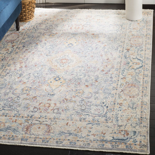 Auerbach Looped Light Blue/Cream/Gold Rug
