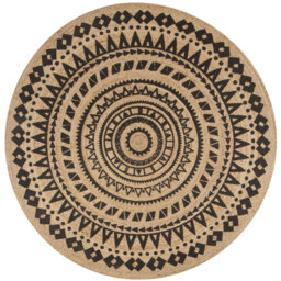 Round Moroccan Jute / Sisal Hand Loomed Area Rug