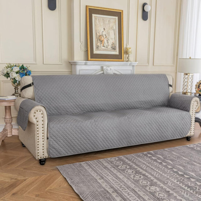 1-Piece Fit Stretch Sofa Cover, Sofa Slipcover Elastic Fabric Printed Pattern Chair Loveseat Couch Settee Sofa Covers Universal Fitted Furniture Cover