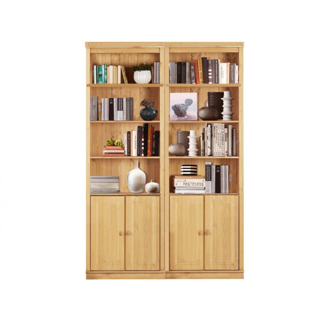 Delbis 223cm H x 148cm W Library Bookcase
