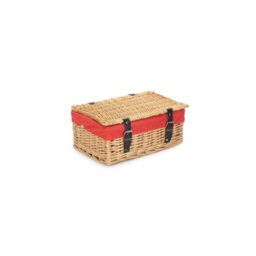 "Lily Manor Wicker 14"" Empty Hamper Basket with Lining"