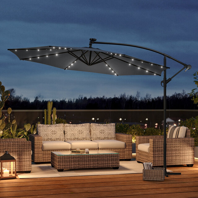 3M Cantilever Parasol with LED Light
