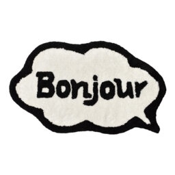 Bonjour Slogan Bath Mat Rug
