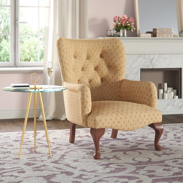 Loretta Upholstered Wingback Chair