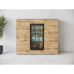 Dejanee Cm Chest Of Drawers With Glass Panels