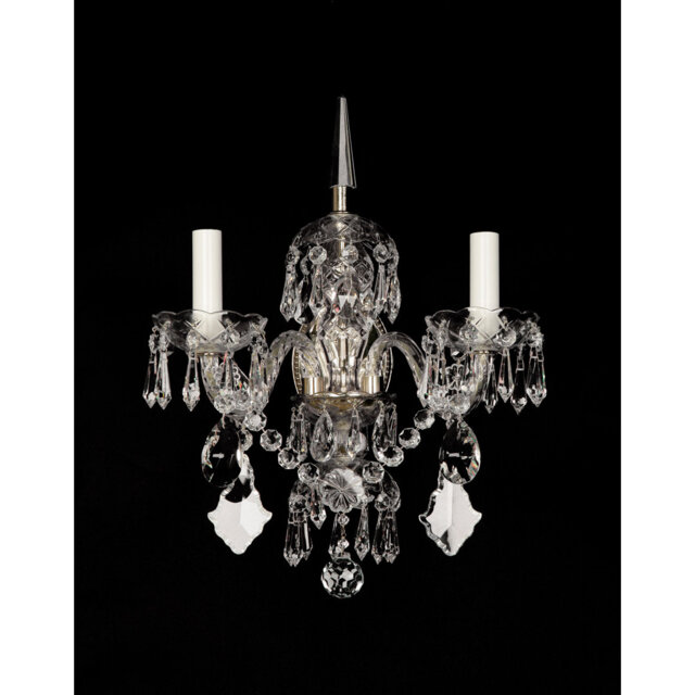 Cribb Crystal Glass Candle Wall Light