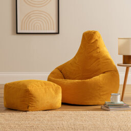 Dalton Corduroy Recliner Bean Bag and Footstool