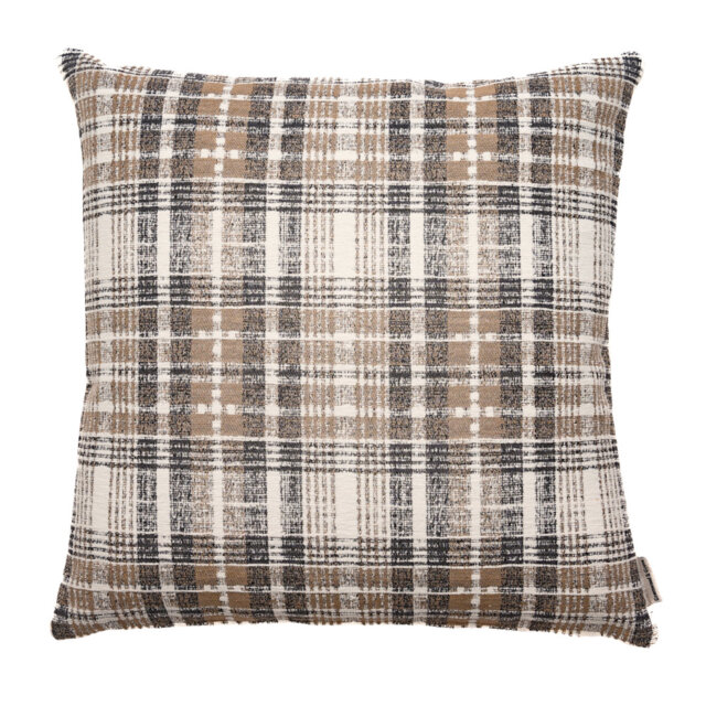 Winter Plaid Woven Cushion with Fibre Filler