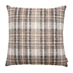 Winter Plaid Woven Cushion with Fibre Filler
