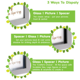 "Nicola Spring - 3D Box Photo Frame - 8"" x 10"" - White"