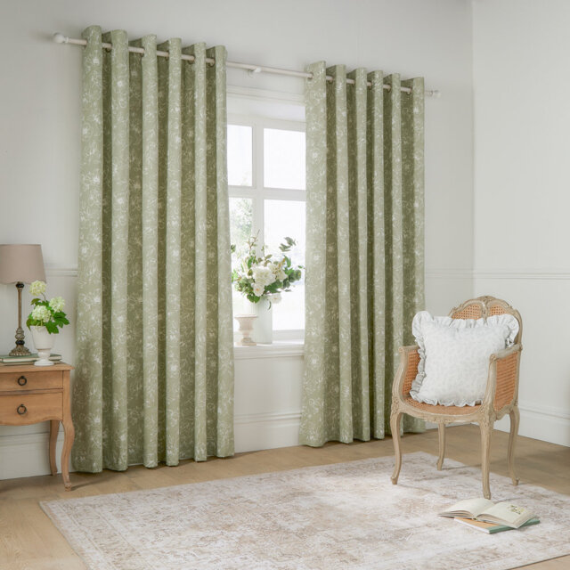 Bella Cotton Grommet / Eyelet Curtain Panel Pair